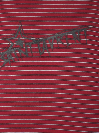 Shop Saint Laurent Men's Burgundy Cotton T-shirt