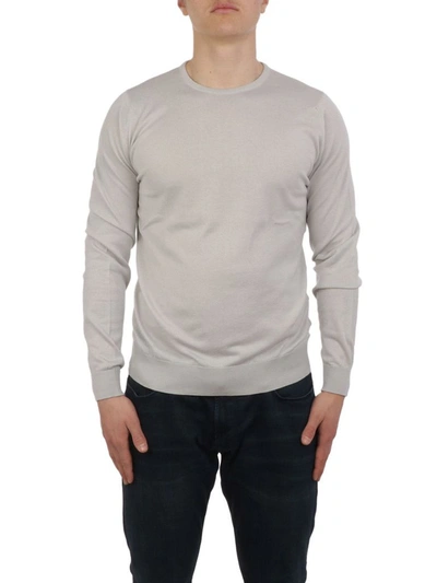 Shop John Smedley Men's Grey Cotton Sweater