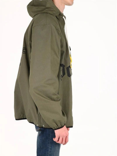 Shop Palm Angels Windproof Jacket Green