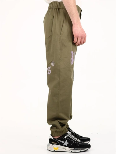 Shop Palm Angels Cargo Pants Green