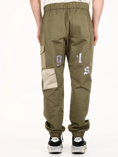 Shop Palm Angels Cargo Pants Green