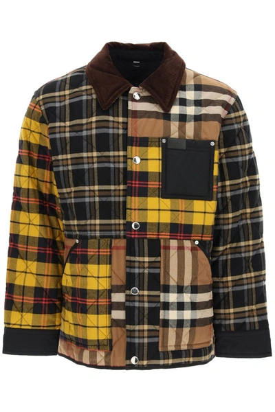 Shop Burberry Patchwork Quilted Jacket In Birch Brown Ip Chk