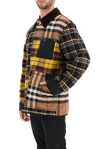 Shop Burberry Patchwork Quilted Jacket In Birch Brown Ip Chk