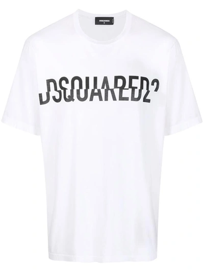 Shop Dsquared2 Âslouch Fit Logo T-shirt In White