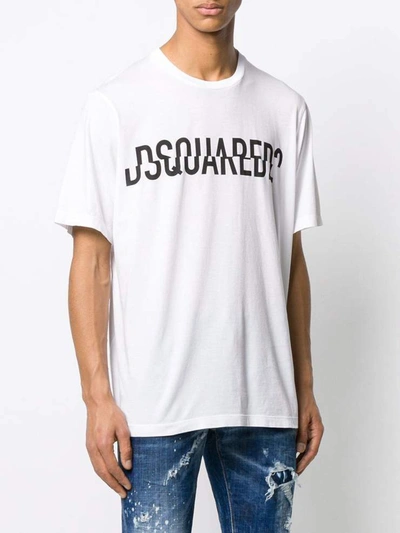 Shop Dsquared2 Âslouch Fit Logo T-shirt In White