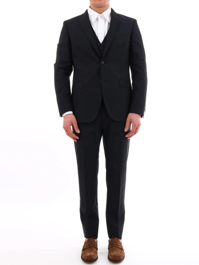 Shop Tonello Blue Micro-pinstripe Suit
