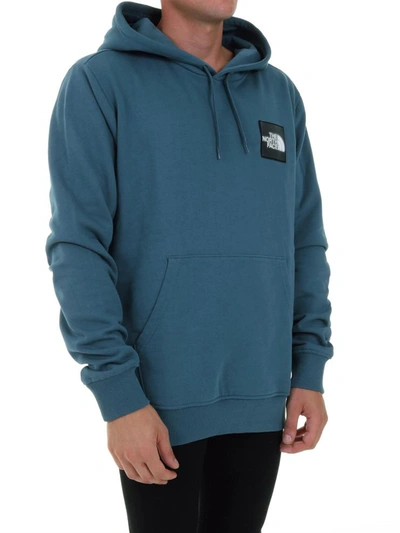 Shop The North Face Blackbox Logo Hoodie In Light Blue