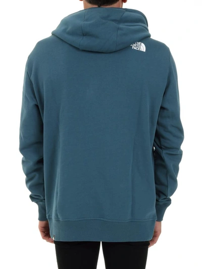 Shop The North Face Blackbox Logo Hoodie In Light Blue