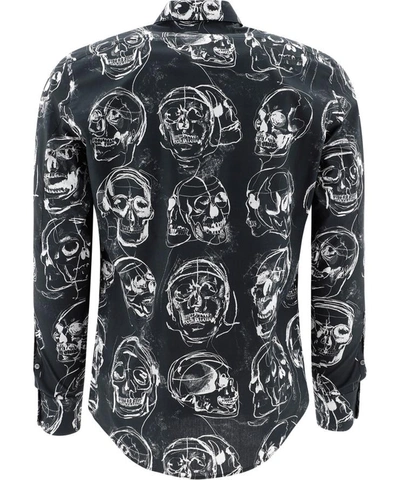 Shop Alexander Mcqueen "painted Skull" Shirt In Black  