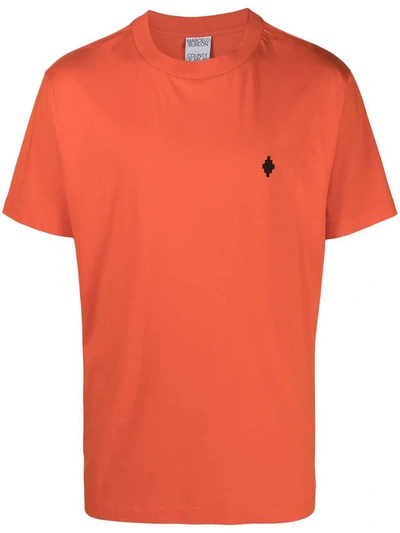 Shop Marcelo Burlon County Of Milan Marcelo Burlon T-shirts In Orange Bla