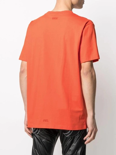 Shop Marcelo Burlon County Of Milan Marcelo Burlon T-shirts In Orange Bla