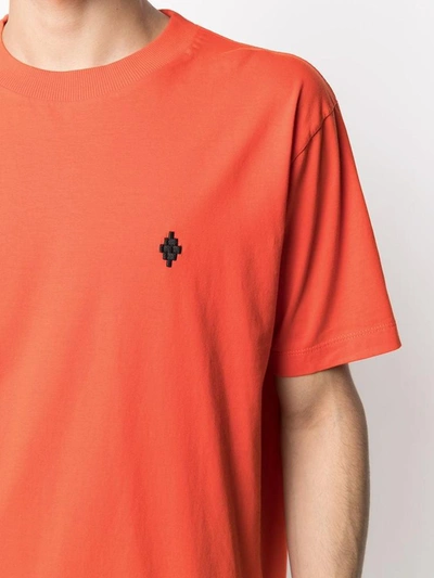 Shop Marcelo Burlon County Of Milan Marcelo Burlon T-shirts In Orange Bla