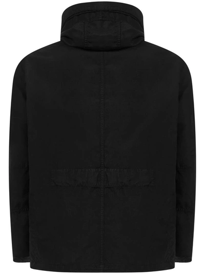 Shop Stone Island Coats Black