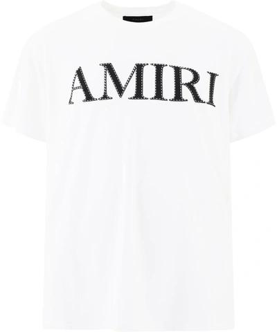 Shop Amiri "stitch" T-shirt In White