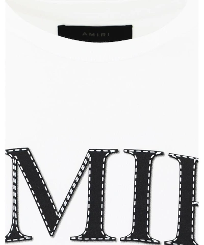 Shop Amiri "stitch" T-shirt In White