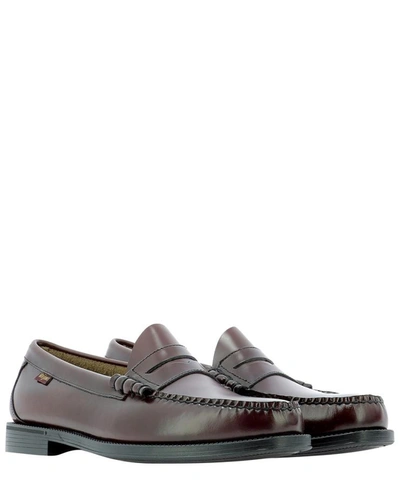 Shop Hoka One One "larson Moc Penny" Loafers In Bordeaux