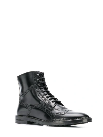 Shop Dolce & Gabbana Boot Full Brogue In Black