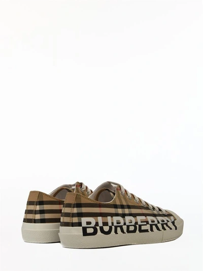 Shop Burberry Vintage Check Sneaker In Beige