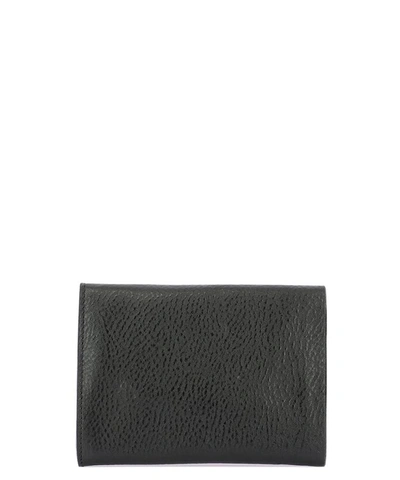 Shop Il Bisonte Leather Wallet With Button In Black  