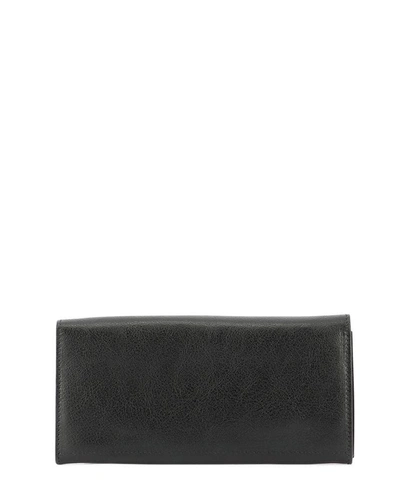 Shop Il Bisonte Leather Wallet With Logo In Black  