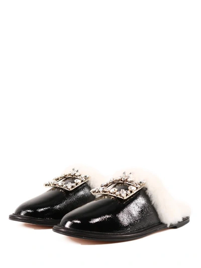 Shop Roger Vivier Hôtel Vivier Mules In Black