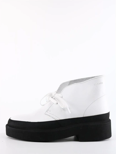 Shop Clarks Desert Galosh Ankle Boot In White