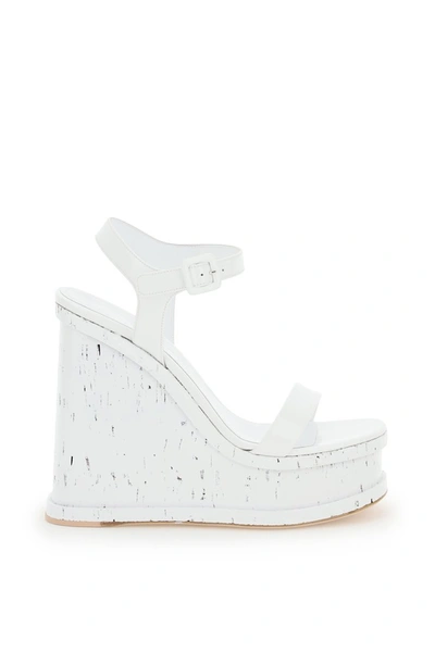 Shop Haus Of Honey Laquarel Doll Wedge Sandals In White