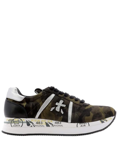 Shop Premiata "conny" Sneakers In Green