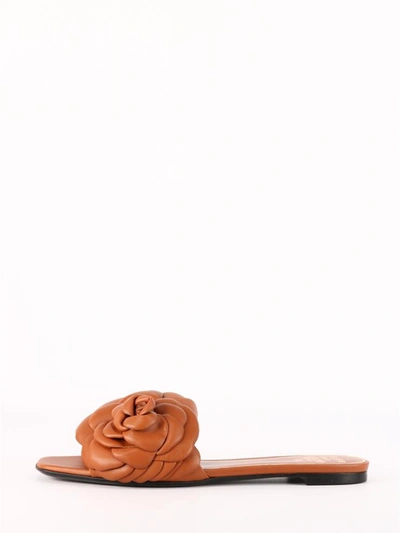 Shop Valentino 03 Rose Edition Slider Sandal In Brown
