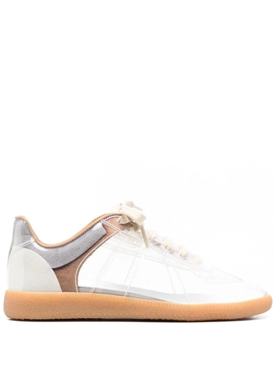 Shop Maison Margiela Replica Transparent Sneakers In Canary