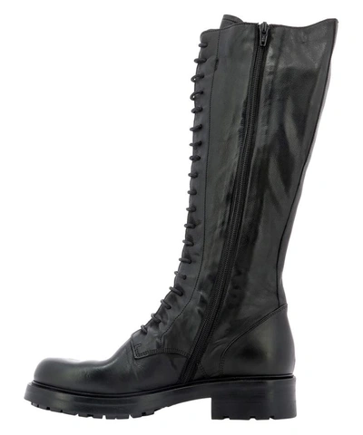 Shop Strategia "boston" Combat Boots In Black  