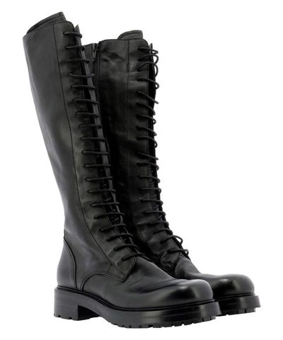 Shop Strategia "boston" Combat Boots In Black  