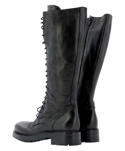 Shop Strategia "boston" Combat Boots In Black  