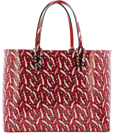 Shop Christian Louboutin "cabata" Shopping Bag In Red