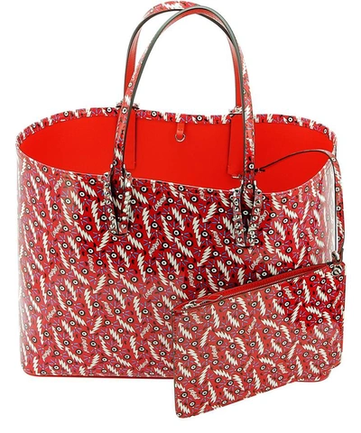 Shop Christian Louboutin "cabata" Shopping Bag In Red