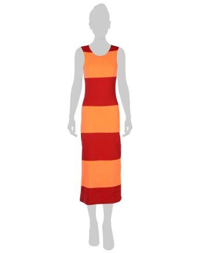 Shop Andrea Incontri Midi Dress In Orange