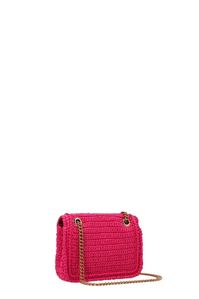 Shop Dolce & Gabbana Medium Crochet Raffia Devotion Bag In Blu Scurissimo 1