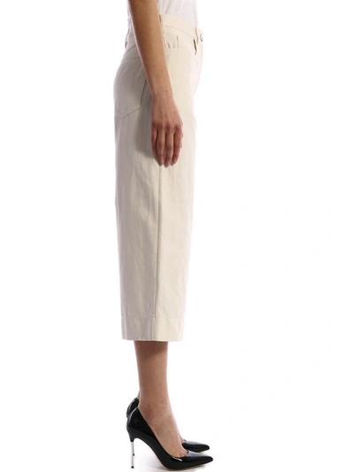 Shop Kenzo Trousers Beige In White