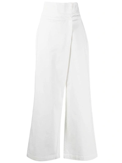 Shop Federica Tosi High Waisted White Cotton Pants