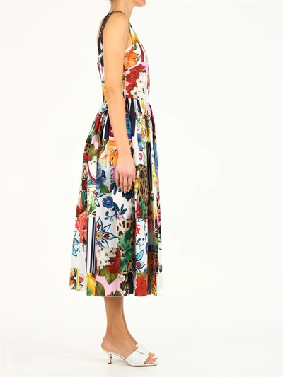Shop Dolce & Gabbana Patchwork Print Dress In Multicolor
