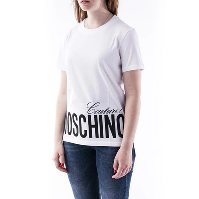 Shop Moschino T-shirts And Polos In Fantasy - White
