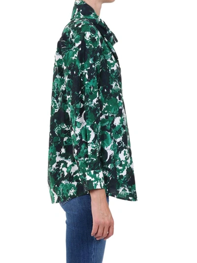 Shop Kenzo Aquarelle Blouse Shirt In Green