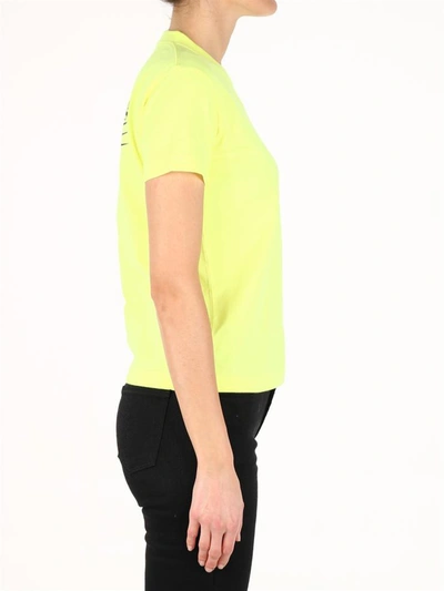 Shop Balenciaga Logo T-shirt Fluo Yellow
