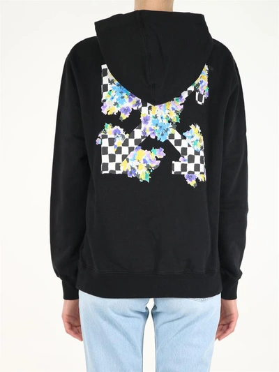 Shop Off-white Flower Logo Hoodie In Black