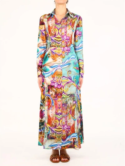 Shop 813 Printed Shirt Dress In Multicolor