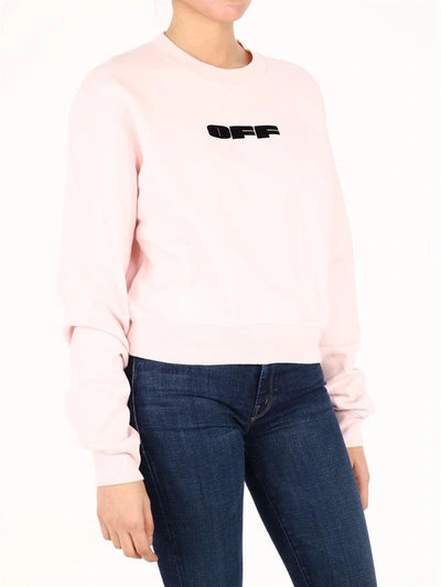 Shop Off-white Logo Sweatshirt Pink