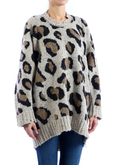 Shop R13 Oversized Sweater Leo In Beige