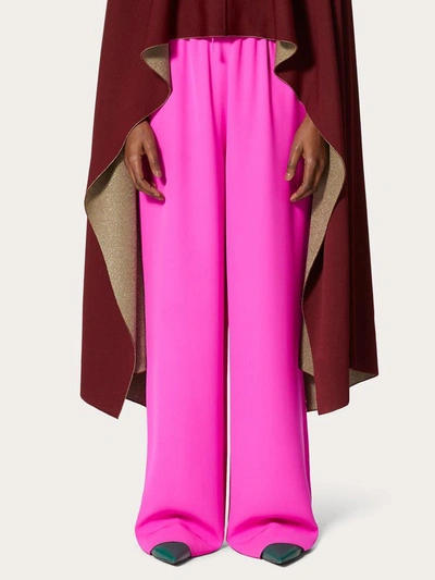 Shop Valentino Cady Couture Trousers In Fuxia