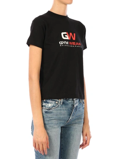 Shop Balenciaga T-shirt Gym Wear In Black