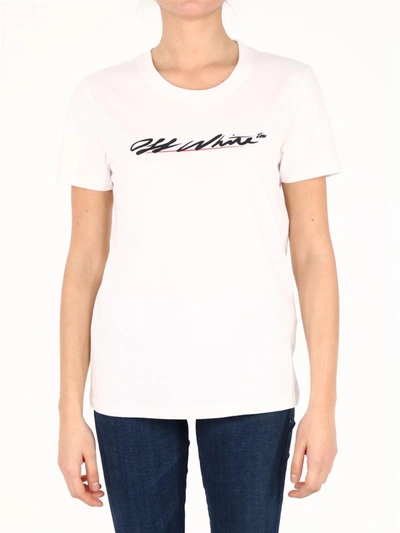 Shop Off-white Logo T-shirt White